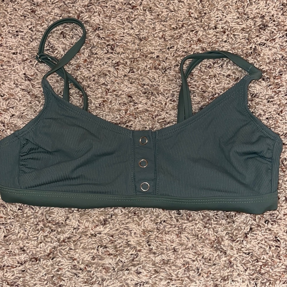 Cute olive green swimsuit top!!